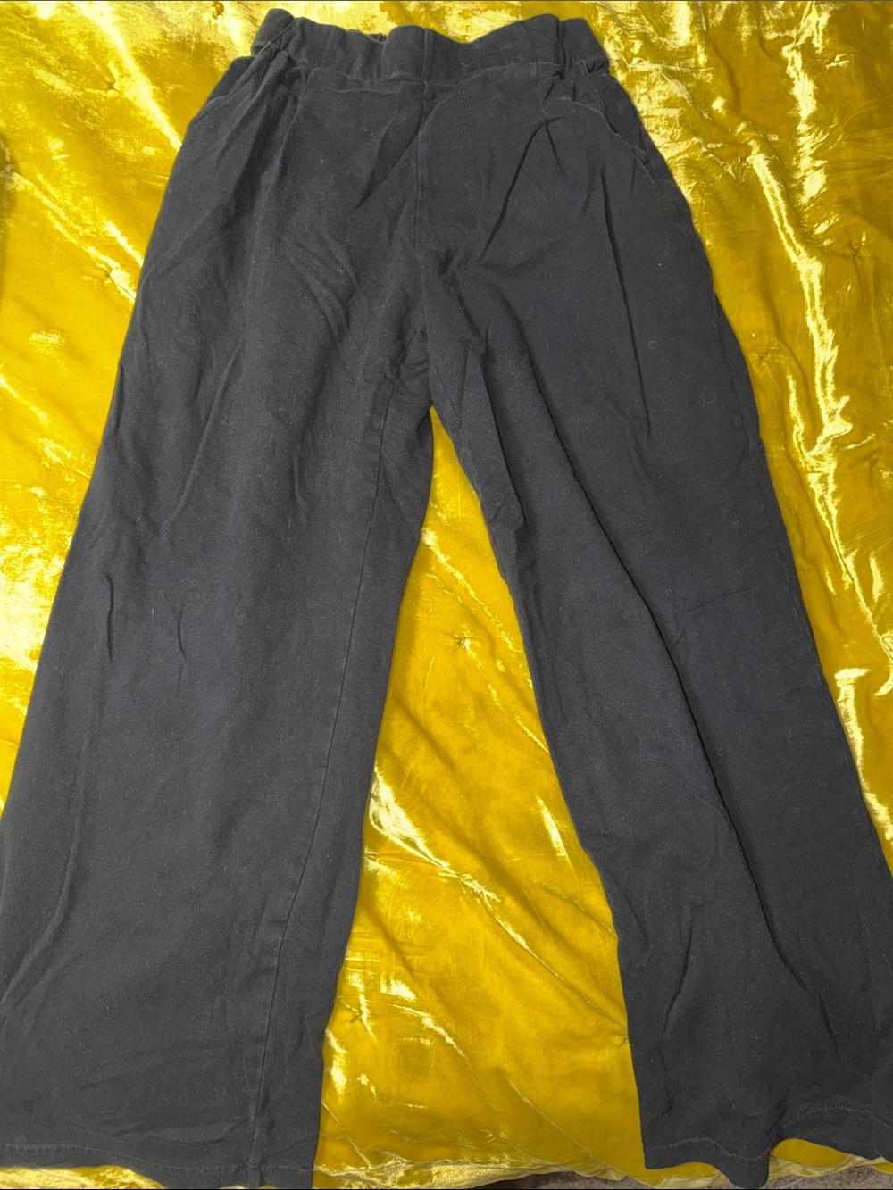 aerie Black Pleated Wide-Leg Sweatpants